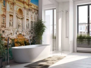 Sale De Trevifontein in Rome fotobehang Architectuur