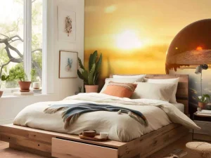 Hot De zee door een kristallen bol fotobehang Kunst & Design | 3d