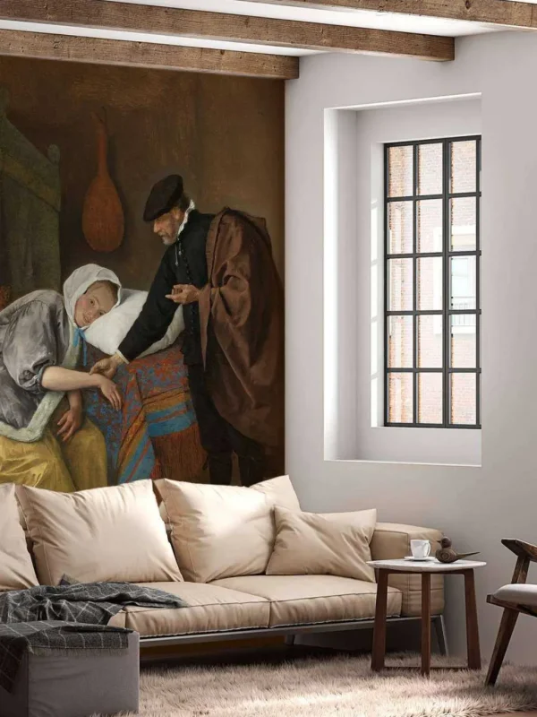 Clearance De zieke vrouw fotobehang Kunst & Design