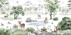 Hot Deer Forest - Winter Kinderkamer | Dieren