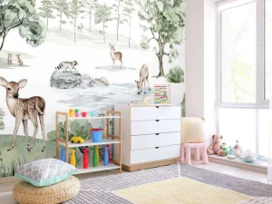 Hot Deer Forest - Winter Kinderkamer | Dieren