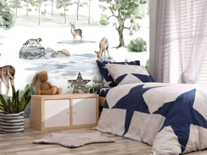 Hot Deer Forest - Winter Kinderkamer | Dieren