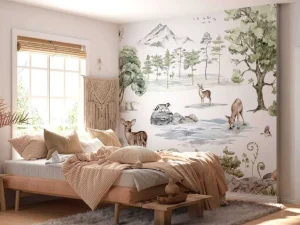 Hot Deer Forest - Winter Kinderkamer | Dieren
