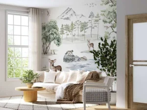 Hot Deer Forest - Winter Kinderkamer | Dieren