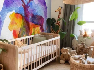 Clearance Dieren aquarel fotobehang Kinderkamer | Dieren