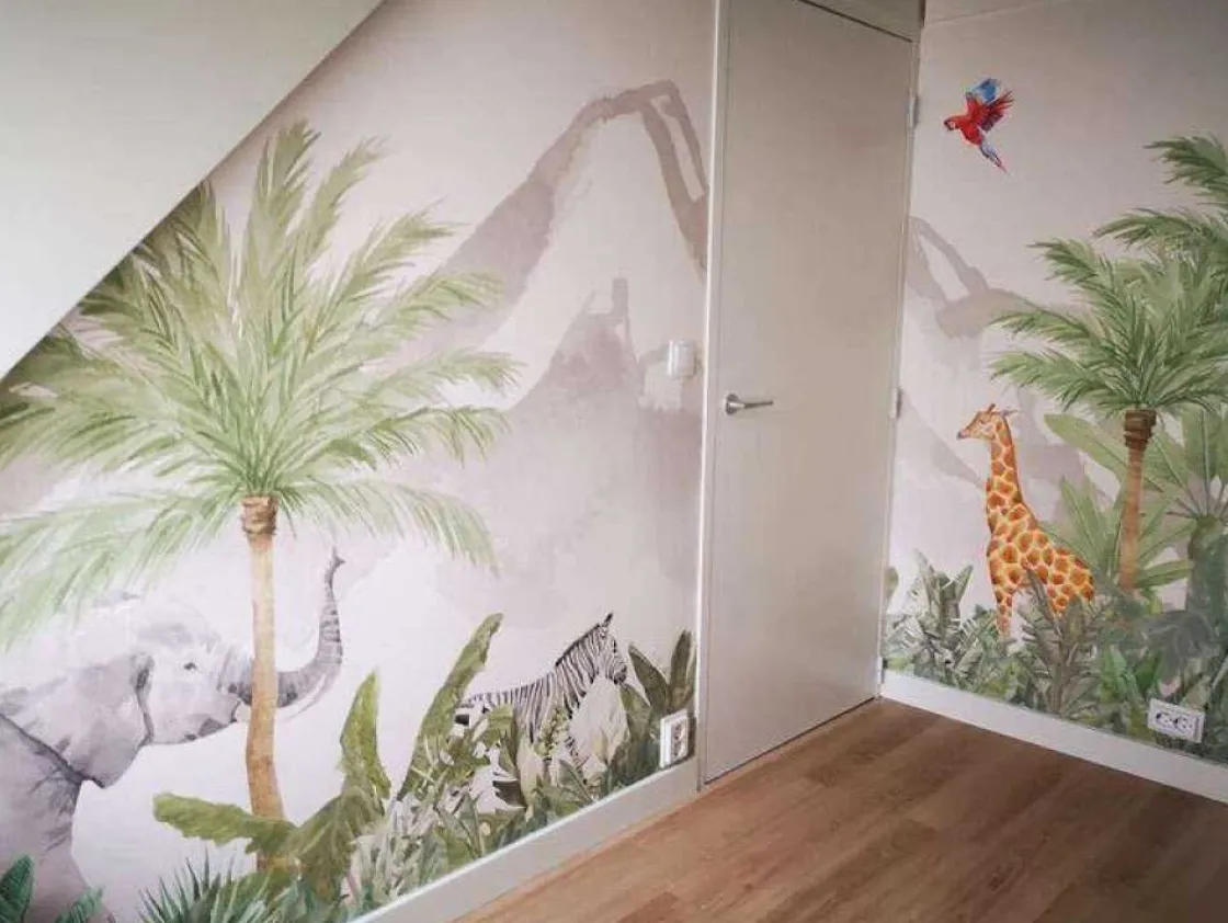 dieren_en_palmbomen_5.webp Sale Dieren en palmbomen Kinderkamer | Dieren