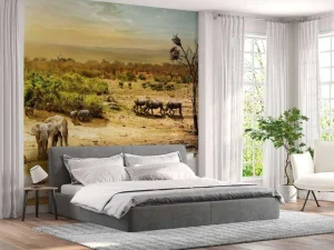 Best Dieren in de Afrikaanse savanne fotobehang Dieren