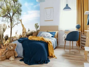 Best Dieren in een droog landschap fotobehang Tienerkamer | Dieren