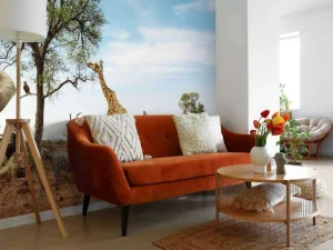 Best Dieren in een droog landschap fotobehang Tienerkamer | Dieren
