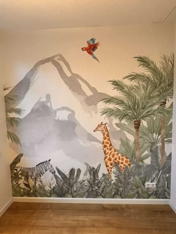 Clearance Dieren in een jungle Kinderkamer