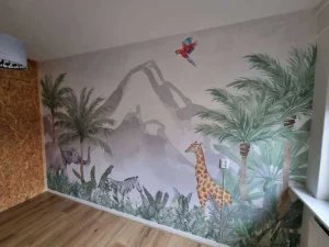Clearance Dieren in een jungle Kinderkamer