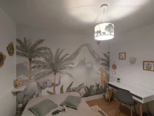 Clearance Dieren in een jungle Kinderkamer