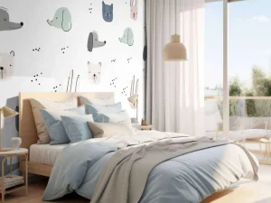 Sale Dieren tekeningen print fotobehang Babykamer