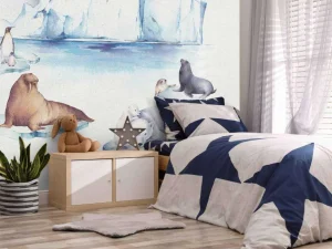Hot Dieren van de ijswereld Kinderkamer