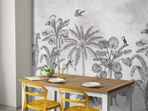 Hot Dierenjungle grijs Kinderkamer | Dieren
