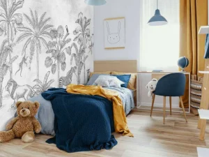 Hot Dierenjungle grijs Kinderkamer | Dieren
