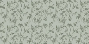 Fashion Dierenjungle patroon groen Kinderkamer