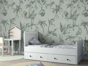 Fashion Dierenjungle patroon groen Kinderkamer
