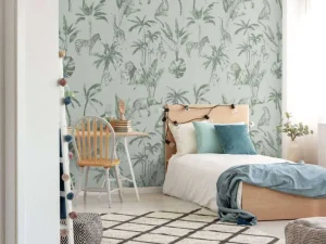 Fashion Dierenjungle patroon groen Kinderkamer