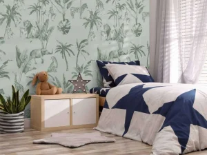 Fashion Dierenjungle patroon groen Kinderkamer