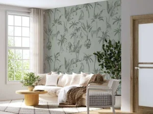 Fashion Dierenjungle patroon groen Kinderkamer