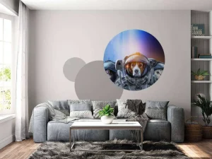 Online Dierlijke astronauten fotobehang Tienerkamer | Dieren