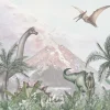 Online Dino's bij een vulkaan Kinderkamer | Dieren
