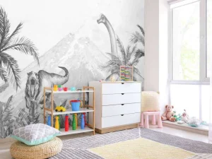 Outlet Dino's in zwart-wit Kinderkamer