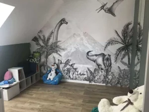 Outlet Dino's in zwart-wit Kinderkamer
