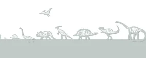 Hot Dino's met tekst in blauw Kinderkamer | Dieren