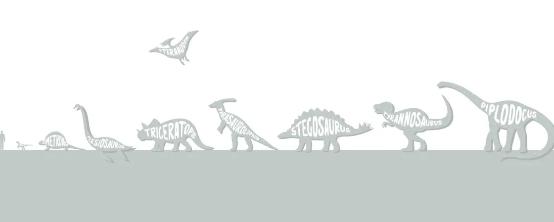 dinos_met_tekst_in_blauw_0.webp Hot Dino's met tekst in blauw Kinderkamer | Dieren