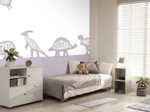 Clearance Dino's met tekst in roze Kinderkamer | Dieren