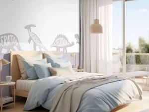 Clearance Dino's met tekst in roze Kinderkamer | Dieren