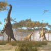 Outlet Dinosaurussen in de mist fotobehang Kinderkamer | Dieren