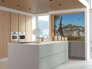 Outlet Dinosaurussen in de mist fotobehang Kinderkamer | Dieren