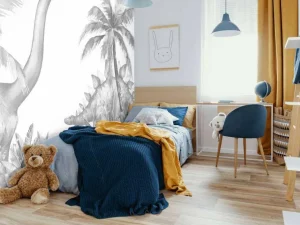 Outlet Dinosaurussen in zwart-wit Kinderkamer | Dieren