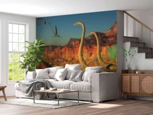 Outlet Dinosaurussen tijdens het Jura tijdperk fotobehang Kinderkamer | Dieren