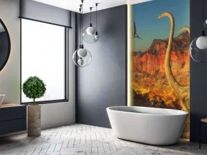 Outlet Dinosaurussen tijdens het Jura tijdperk fotobehang Kinderkamer | Dieren