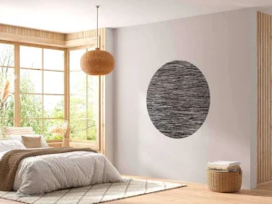 Online Donker gekrast metaal fotobehang Gang