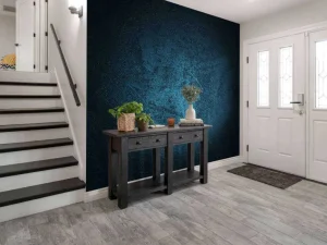 Clearance Donkerblauwe textuur fotobehang Gang | Oppervlakten