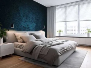 Clearance Donkerblauwe textuur fotobehang Gang | Oppervlakten