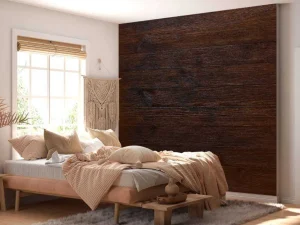 Fashion Donkere houten planken fotobehang Oppervlakten