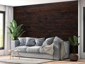 Fashion Donkere houten planken fotobehang Oppervlakten