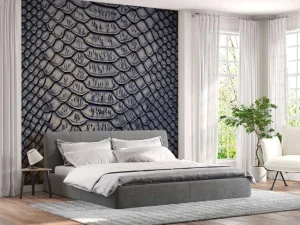 Discount Donkere slangenhuid print fotobehang Oppervlakten | Dieren