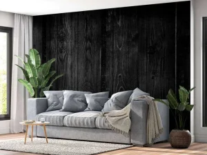 Online Donkere verticale planken fotobehang Hobbykamer | Gang