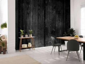 Online Donkere verticale planken fotobehang Hobbykamer | Gang