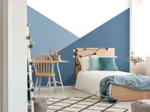New Driehoeken in blauwtinten Kinderkamer