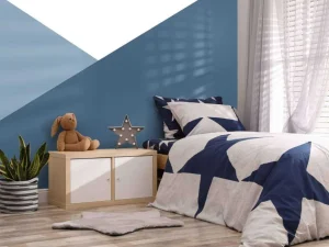 New Driehoeken in blauwtinten Kinderkamer