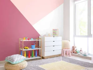 Hot Driehoeken in roze tinten Kinderkamer