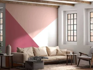Hot Driehoeken in roze tinten Kinderkamer